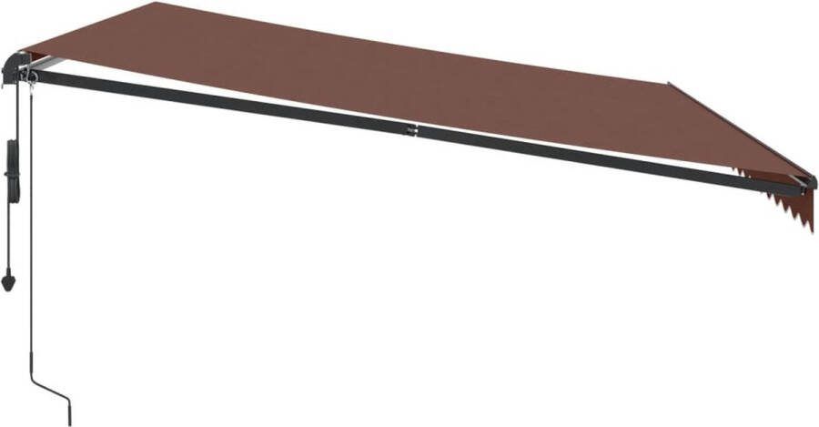 VidaXL Luifel automatisch uittrekbaar met LED's 500x300 cm bruin