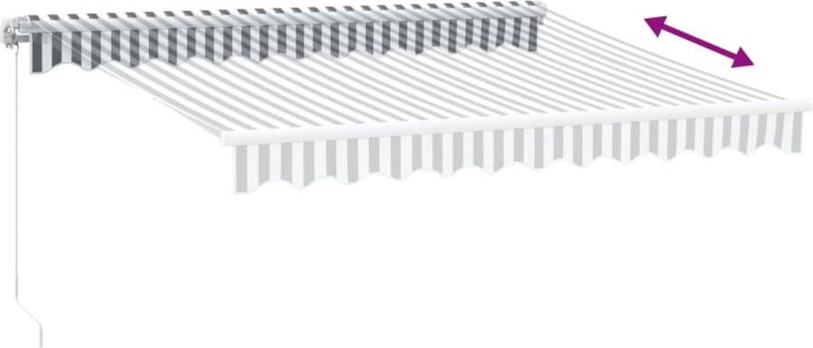 VidaXL Luifel handmatig uittrekbaar 300x250 cm antraciet en wit