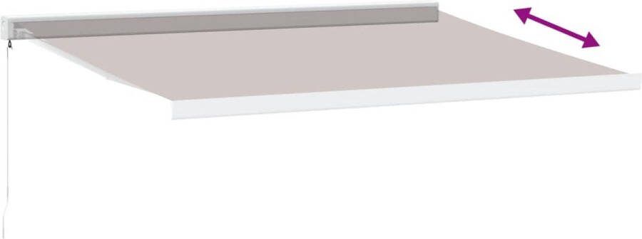 VidaXL Luifel handmatig uittrekbaar 400x300 cm bruin