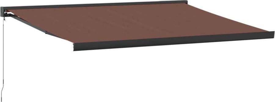 VidaXL Luifel handmatig uittrekbaar 450x300 cm bruin