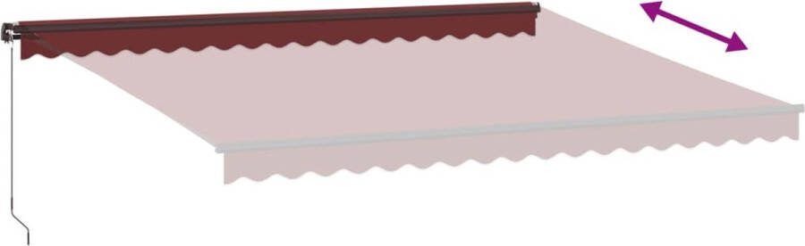 VidaXL Luifel handmatig uittrekbaar 450x350 cm bordeauxrood