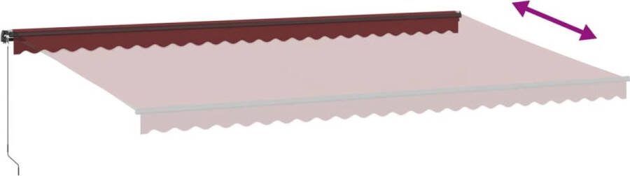 VidaXL Luifel handmatig uittrekbaar 600x300 cm bordeauxrood