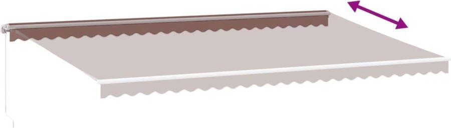 VidaXL Luifel handmatig uittrekbaar 600x300 cm bruin