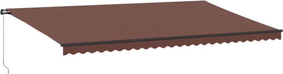 VidaXL Luifel handmatig uittrekbaar 600x300 cm bruin