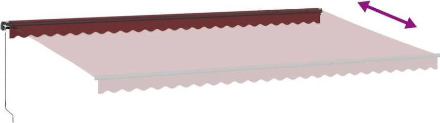 VidaXL Luifel handmatig uittrekbaar 600x350 cm bordeauxrood