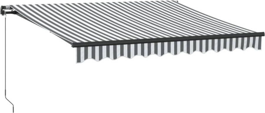 VidaXL Luifel handmatig uittrekbaar en LED 300x250 cm antraciet en wit