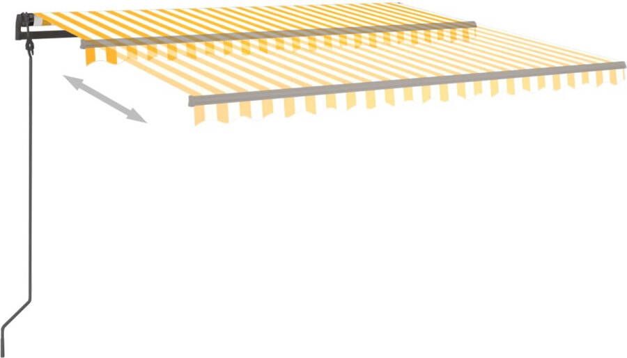 VidaXL -Luifel-handmatig-uittrekbaar-met-LED-4 5x3 5-m-geel-en-wit