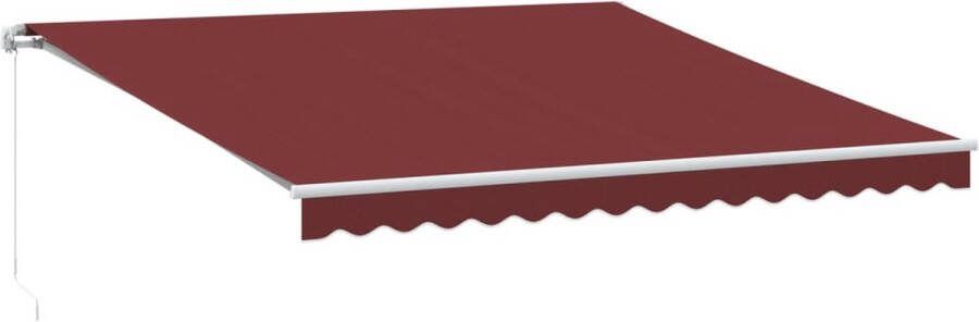 VidaXL Luifel handmatig uittrekbaar met LED 400x300 cm bordeauxrood