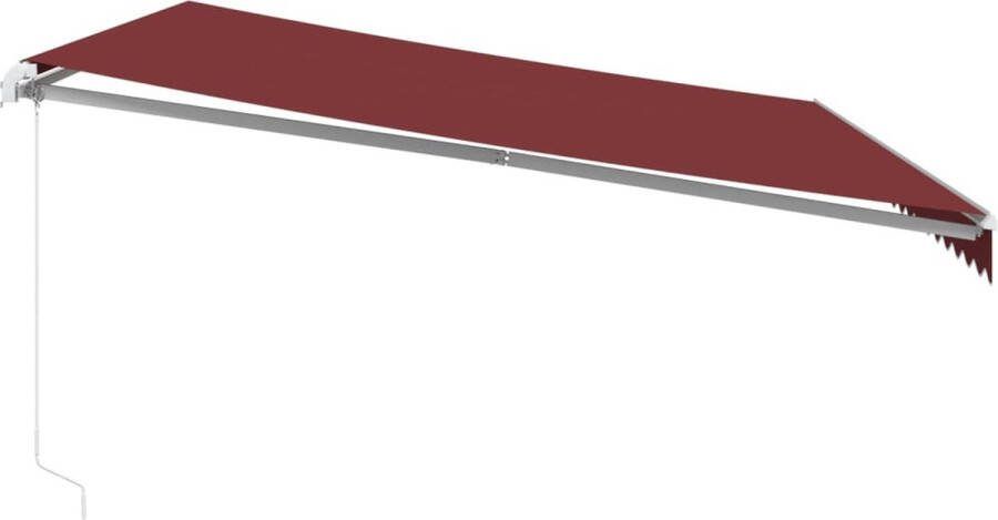VidaXL Luifel handmatig uittrekbaar met LED 500x350 cm bordeauxrood