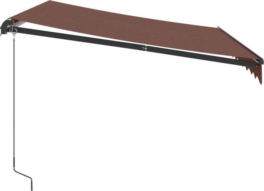 VidaXL Luifel handmatig uittrekbaar met LED's 300x250 cm bruin