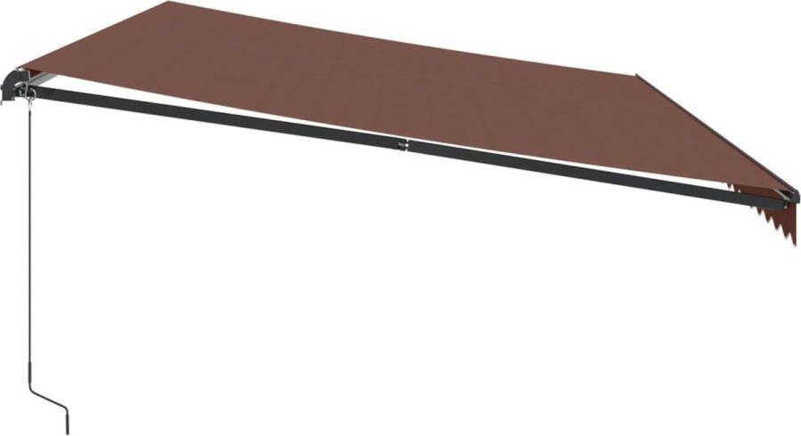 VidaXL Luifel handmatig uittrekbaar met LED's 600x300 cm bruin