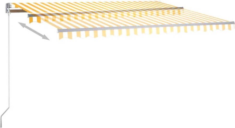 VidaXL -Luifel-vrijstaand-automatisch-400x350-cm-geel-en-wit