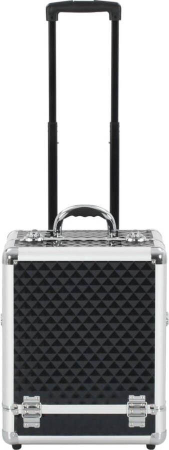 VidaXL -Make-up-trolley-35x29x45-cm-aluminium-zwart