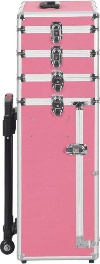 VidaXL -Make-up-trolley-aluminium-roze