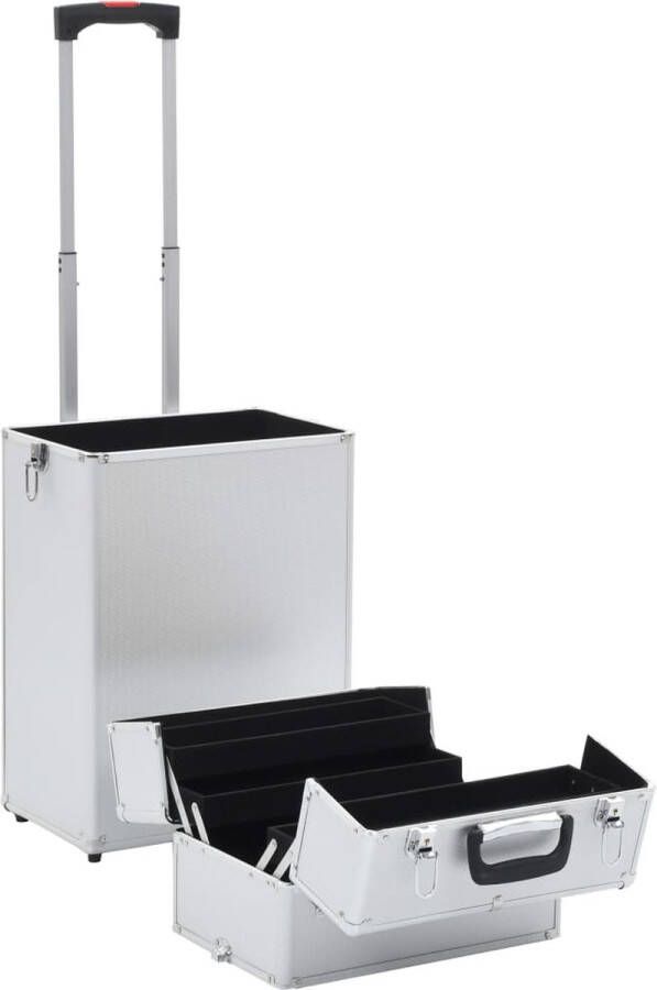 VidaXL -Make-up-trolley-aluminium-zilverkleurig