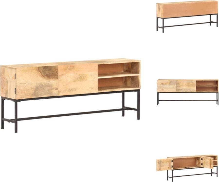 VidaXL Mangohouten Dressoir Massief mangohout 145 x 30 x 60 cm Opbergkast Keukenkast