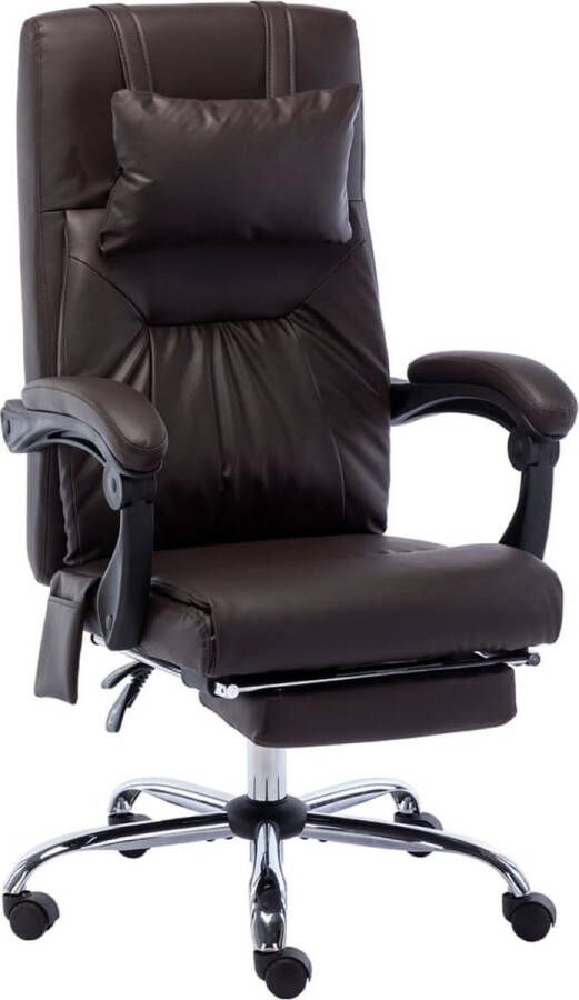 VidaXL -Massage-kantoorstoel-kunstleer-bruin