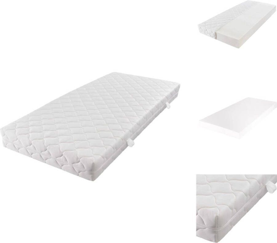 VidaXL Matras D30 Matrassen 200x140x17 cm Wasbare gevoerde hoes Matras