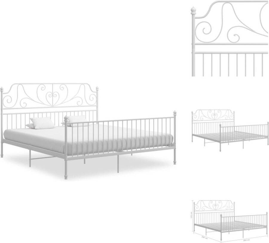 VidaXL Metalen Bedframe Comfort Bedframe 206 x 204 x 131 cm Gepoedercoat Metaal Bed