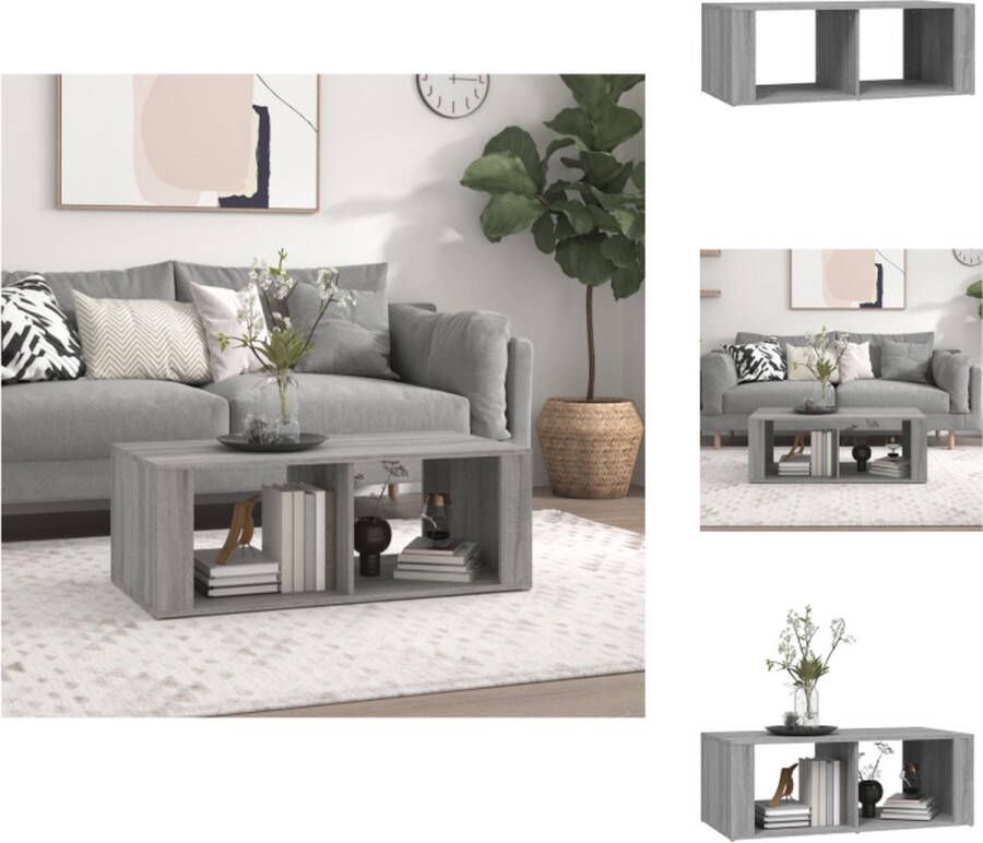VidaXL Moderne Salontafel Grijs Sonoma Eiken 100 x 50 x 36 cm Tafel