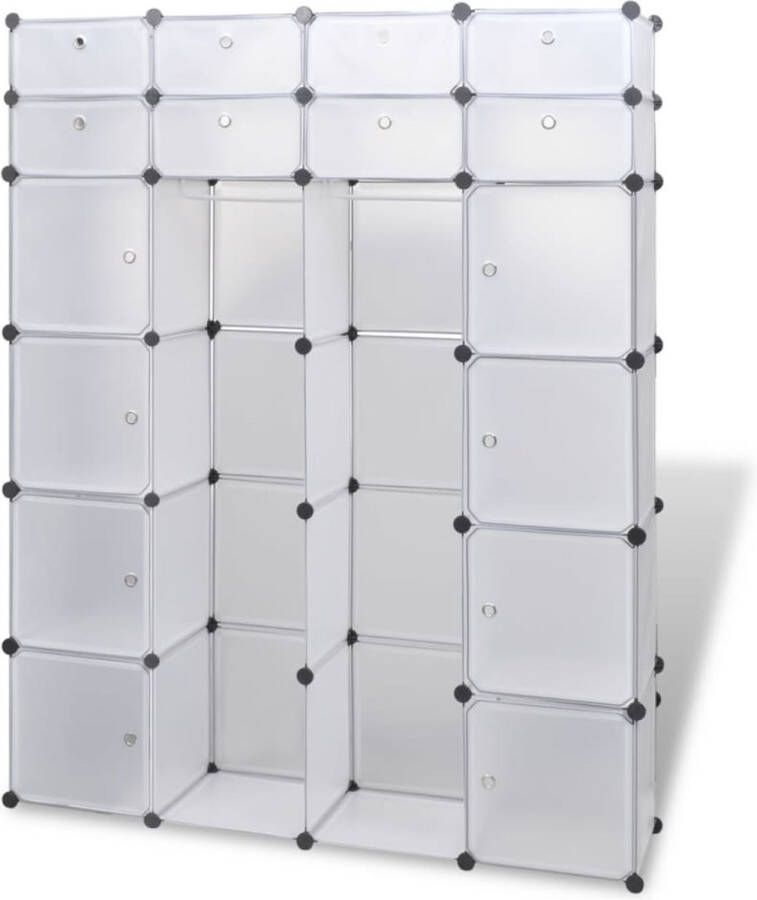 VidaXL -Modulaire-kast-met-18-compartimenten-wit-37-x-146-x-180 5-cm