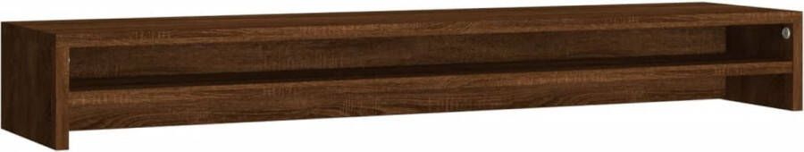 VidaXL -Monitorstandaard-100x24x13-cm-bewerkt-hout-bruineikenkleurig