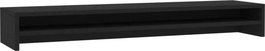 VidaXL -Monitorstandaard-100x24x13-cm-bewerkt-hout-zwart