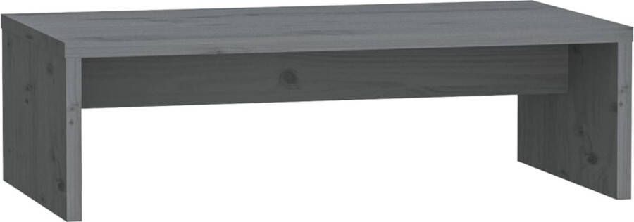 VidaXL -Monitorstandaard-50x27x15-cm-massief-grenenhout-grijs