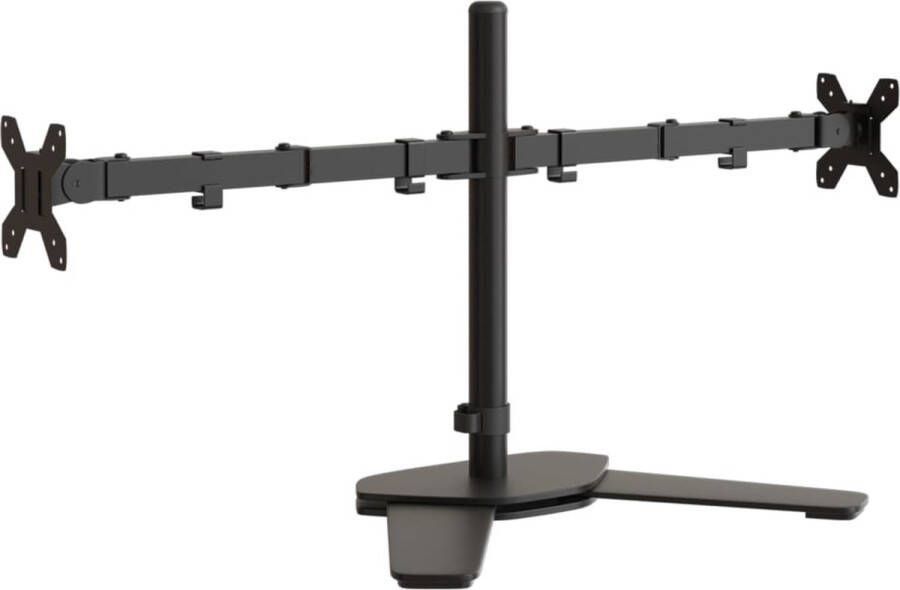 VidaXL -Monitorstandaard-dubbel-VESA-75 100-mm-staal-zwart