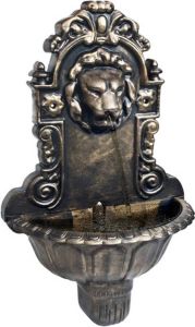 VIDAXL muurfontein leeuwenkop brons