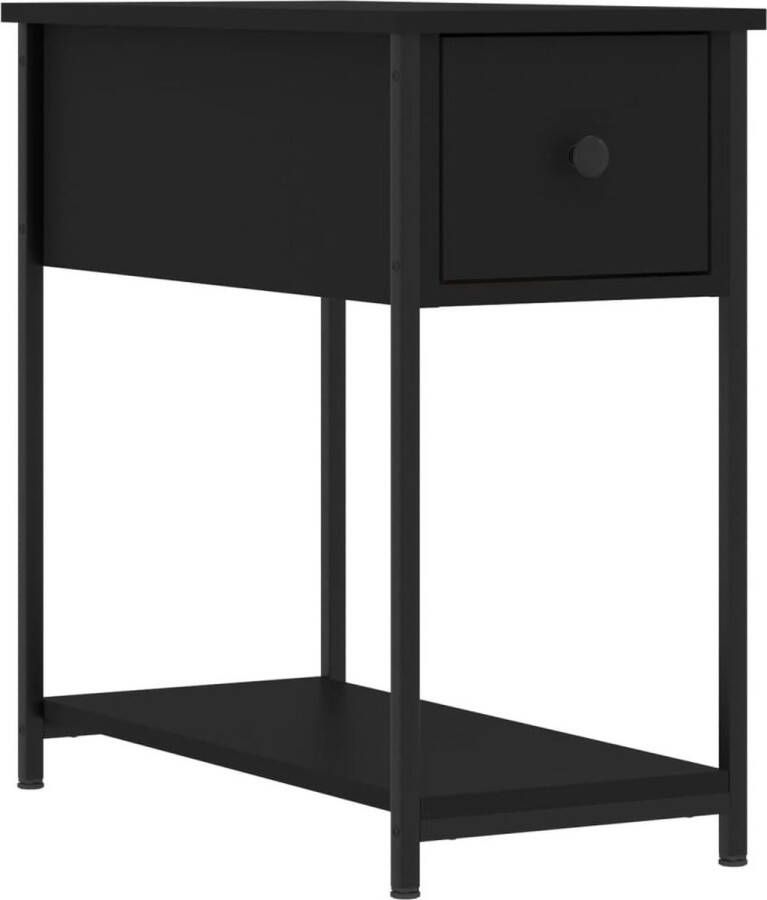 VidaXL -Nachtkastje-30x60x60-cm-bewerkt-hout-zwart