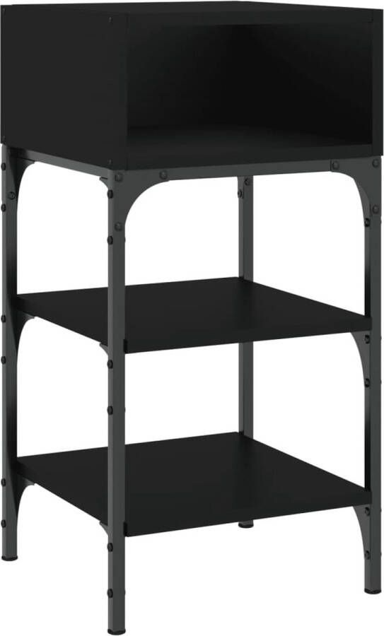 VidaXL -Nachtkastje-35x34 5x70-cm-bewerkt-hout-zwart