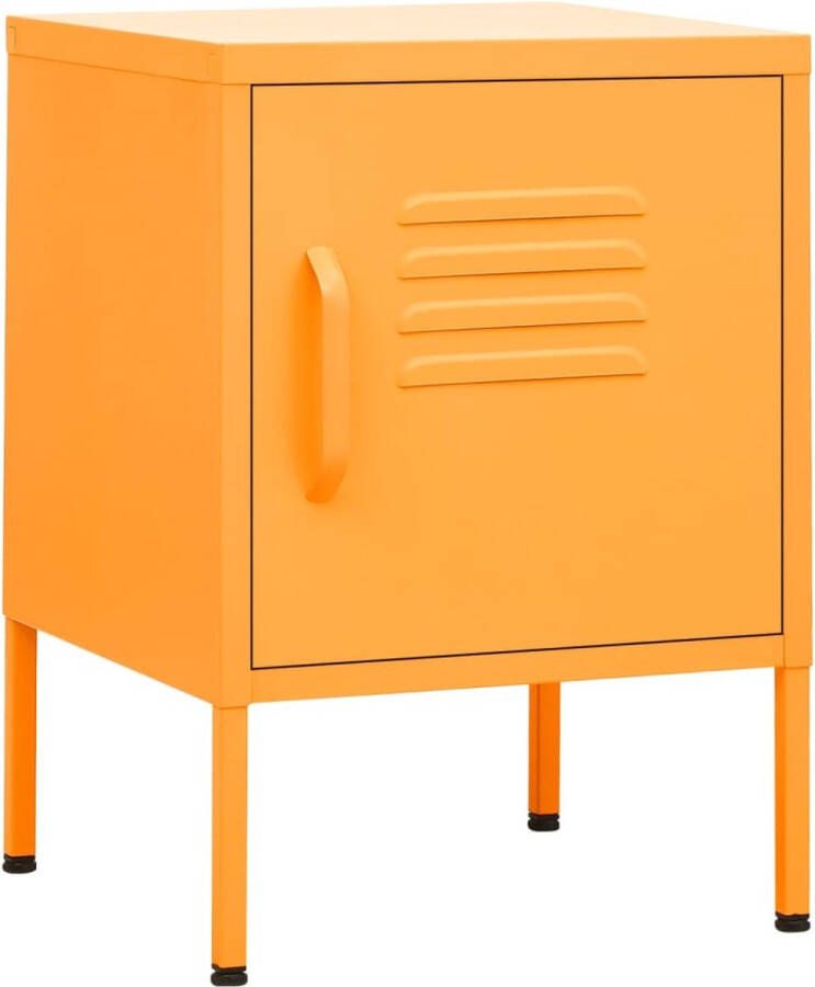 VidaXL -Nachtkastje-35x35x51-cm-staal-mosterdgeel