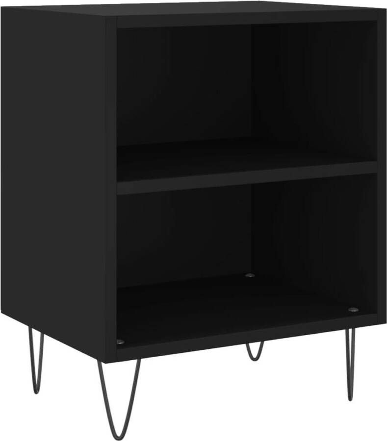 VidaXL -Nachtkastje-40x30x50-cm-bewerkt-hout-zwart
