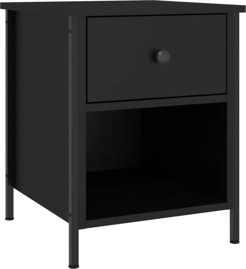 VidaXL -Nachtkastje-40x42x50-cm-bewerkt-hout-zwart
