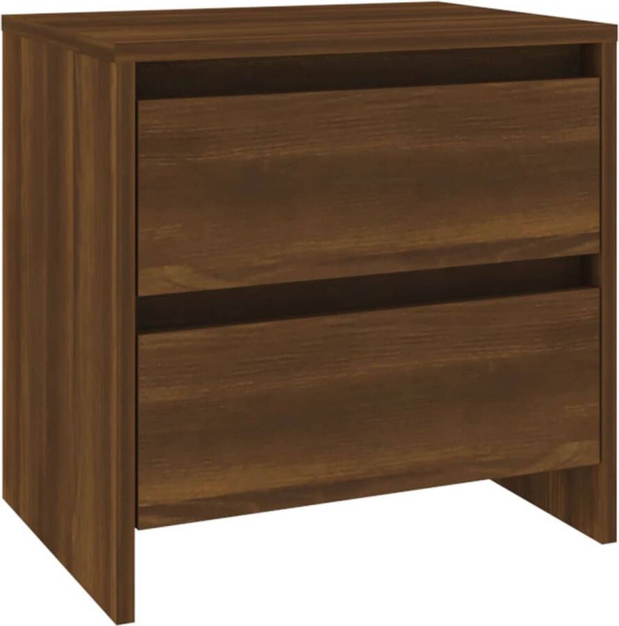 VidaXL -Nachtkastje-45x34 5x44 5-cm-spaanplaat-bruineikenkleurig