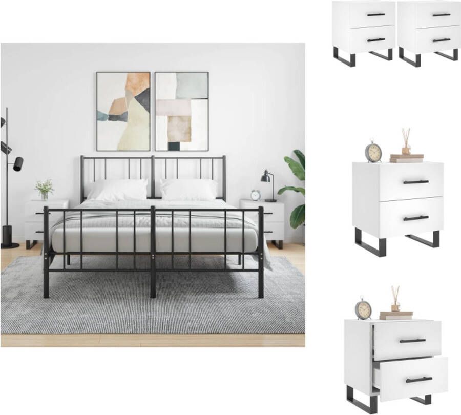 VidaXL Nachtkastje Modern Charmant Meubilair 40 x 35 x 47.5 cm Duurzaam Materiaal Veel Opbergruimte Kast