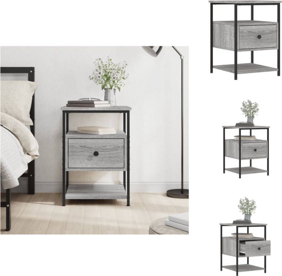 VidaXL Nachtkastje Trendy Design Meubelen Afmeting- 40 x 42 x 56 cm Ken- Verstelbare poten Kast