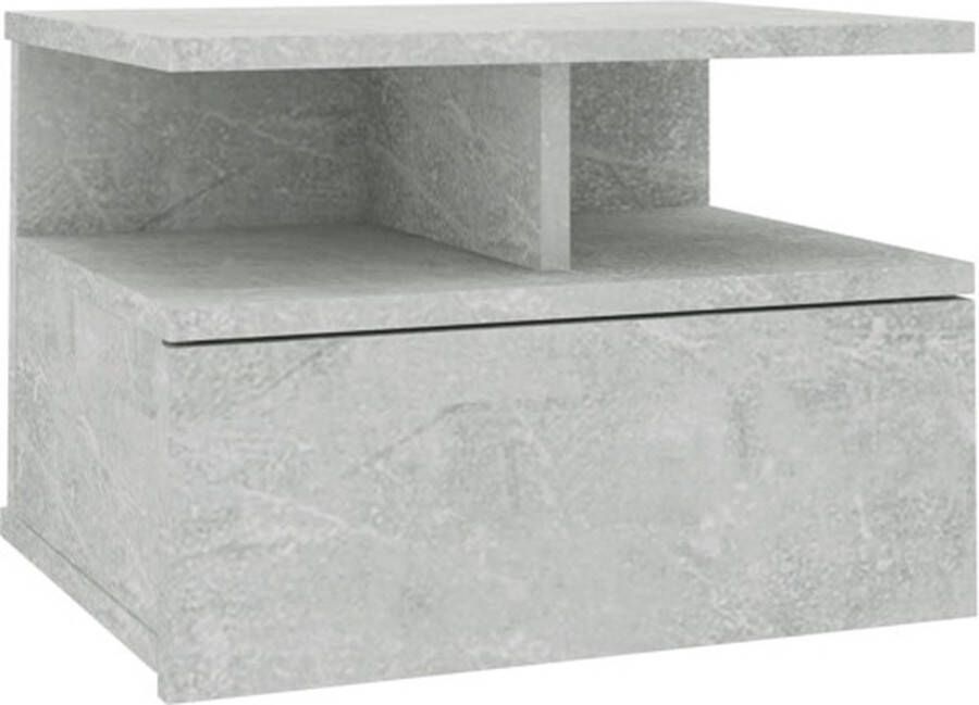VidaXL -Nachtkastje-zwevend-40x31x27-cm-bewerkt-hout-betongrijs