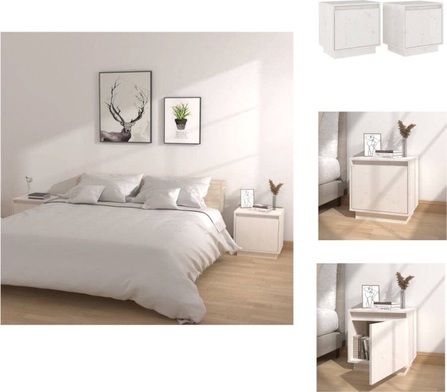 VidaXL Nachtkastjes Meubels 40 x 30 x 40 cm Massief grenenhout Kast