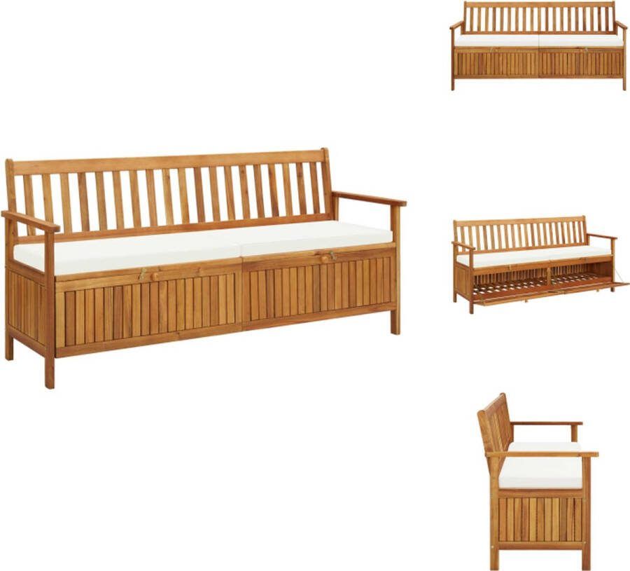 VidaXL Opbergbank Massief Acaciahout 170 x 63 x 84 cm Bruin Tuinbank