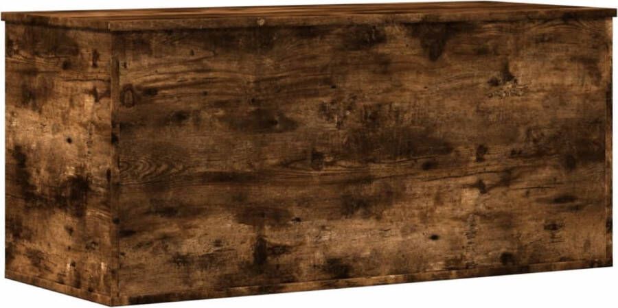 VidaXL Opbergbox 100x42x46 cm bewerkt hout gerookt eikenkleurig