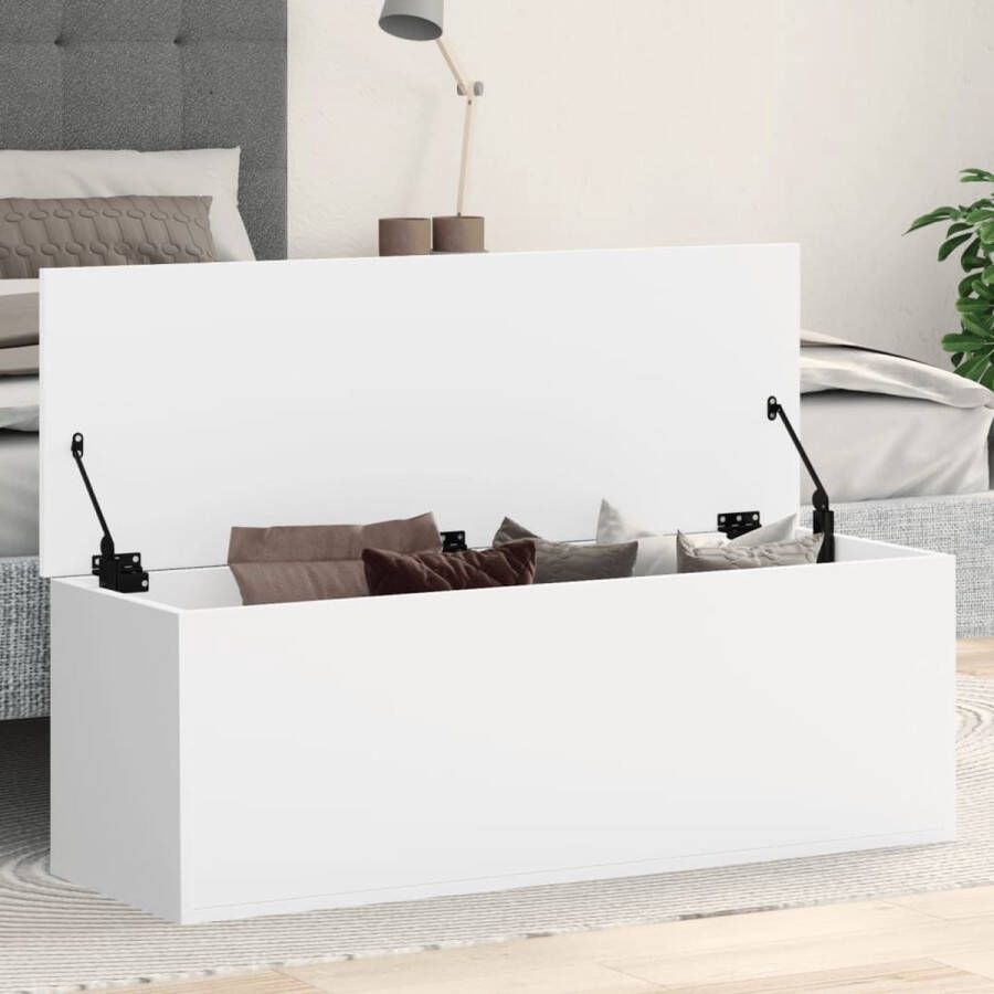 VidaXL Opbergbox 102x35x35 cm bewerkt hout wit