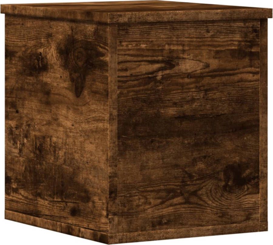 VidaXL Opbergbox 30x35x35 cm bewerkt hout gerookt eikenkleurig