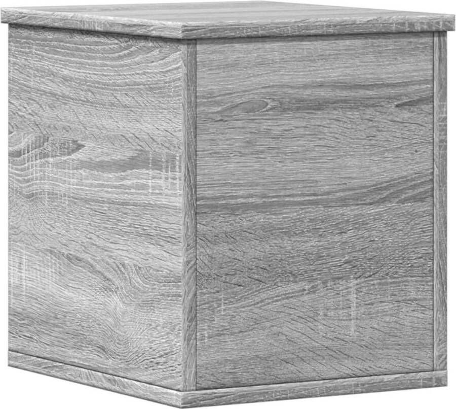 VidaXL Opbergbox 30x35x35 cm bewerkt hout grijs sonoma eikenkleurig