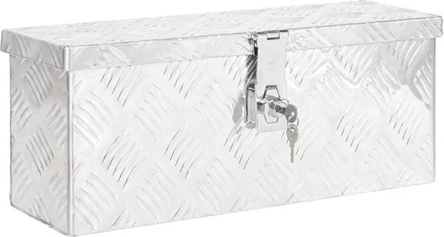 VidaXL -Opbergbox-50x15x20 5-cm-aluminium-zilverkleurig