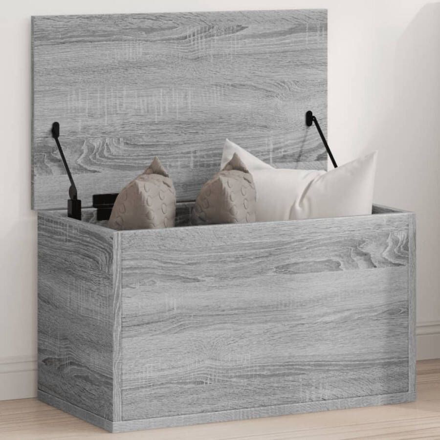 VidaXL Opbergbox 60x35x35 cm bewerkt hout grijs sonoma eikenkleurig