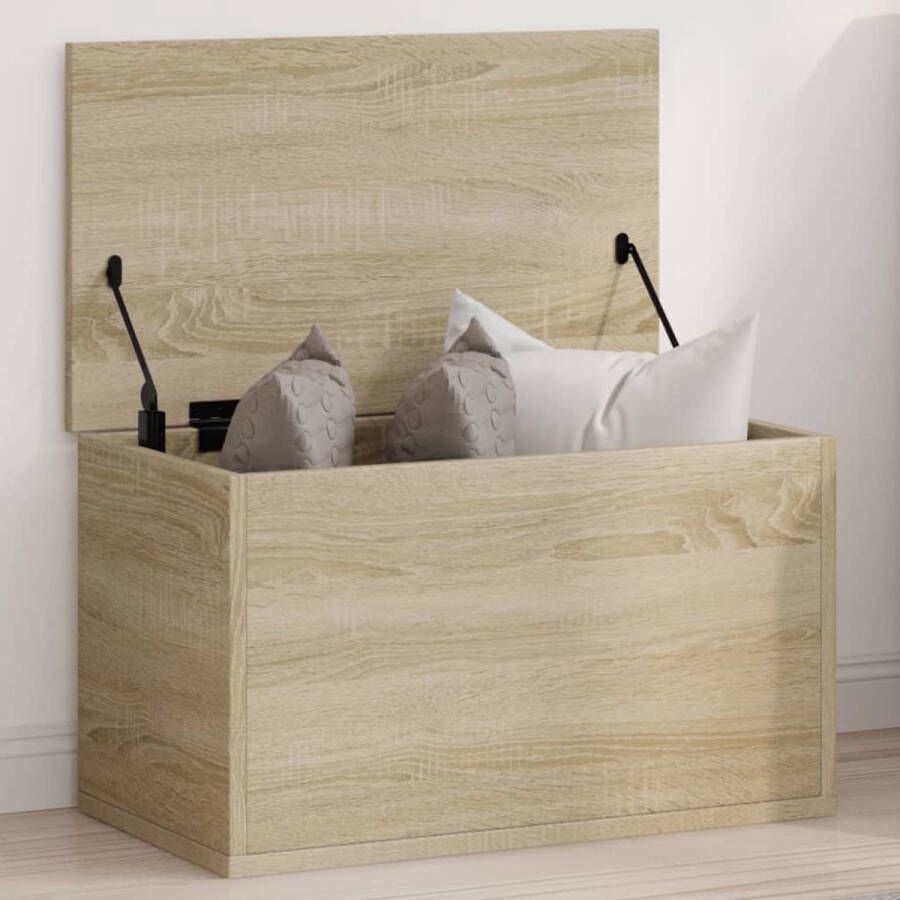 VidaXL Opbergbox 60x35x35 cm bewerkt hout sonoma eikenkleurig