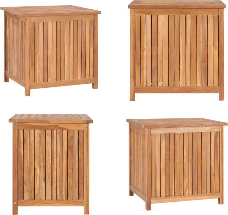 VidaXL Opbergbox 60x50x58 cm massief teakhout Opslagkist Opslagkisten Opbergkist Opbergkisten