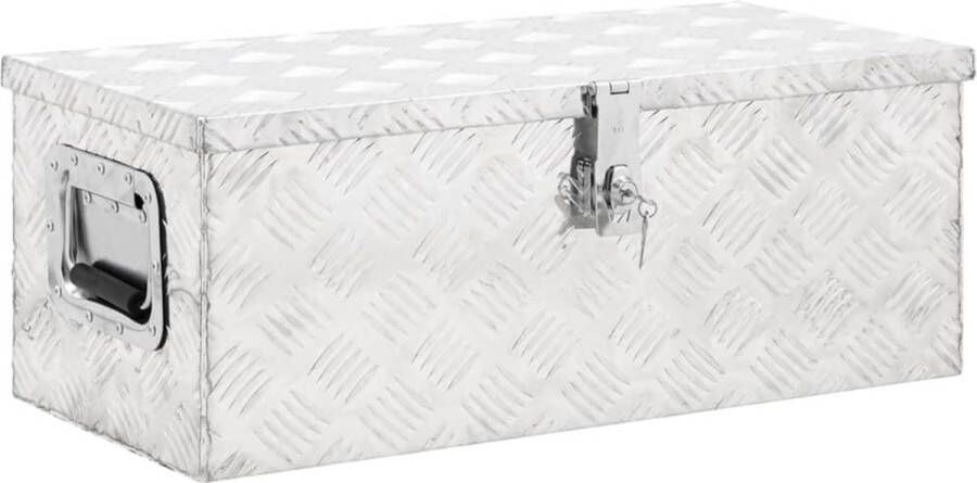 VidaXL -Opbergbox-70x31x27-cm-aluminium-zilverkleurig